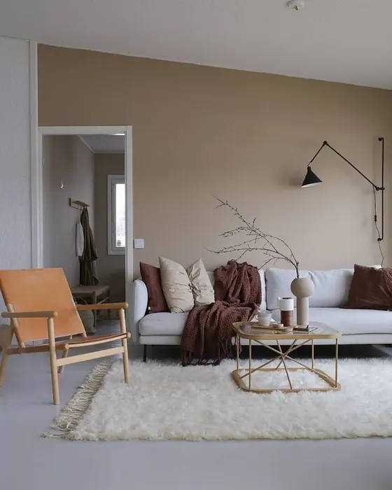 Interior with cacao beige walls Tikkurila Lama