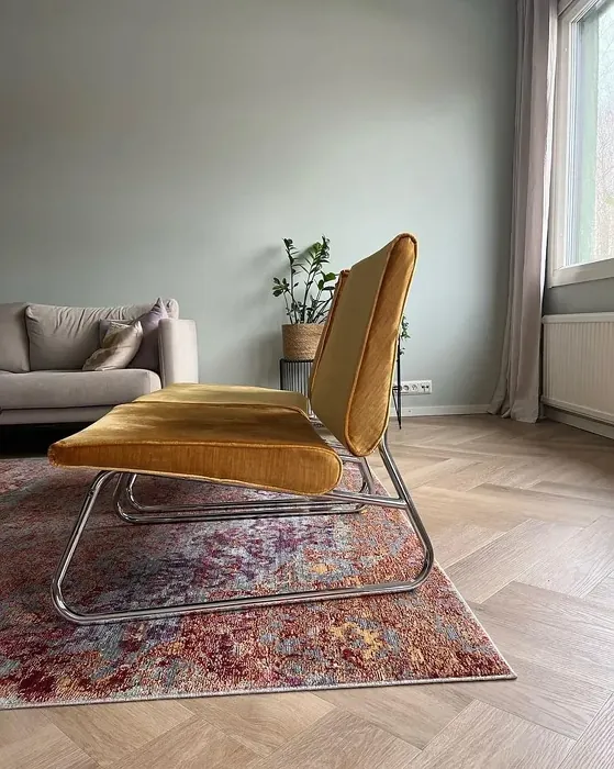 Modern interior with paint finish Tikkurila Merisavu X447