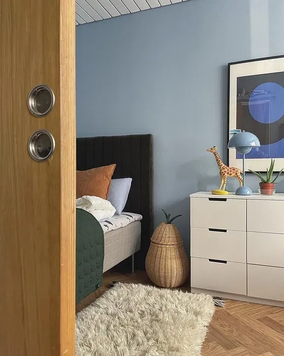 Mid-tone blue paint interior Tikkurila J490 Rain