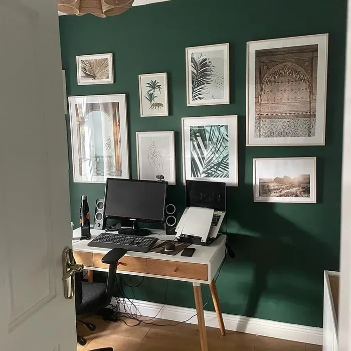 Working place with green color Fjord Tikkurila