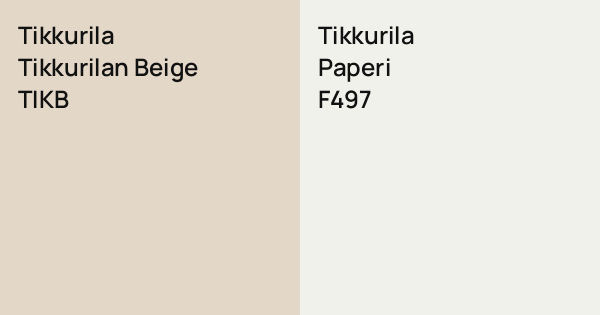 Tikkurila Tikkurilan Beige Vs Tikkurila Paperi Comparison Tikkurila Tikkurilan Beige Vs Tikkurila Paperi Comparison