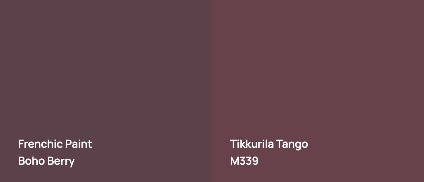 Frenchic Paint  Boho Berry vs Tikkurila Tango M339
