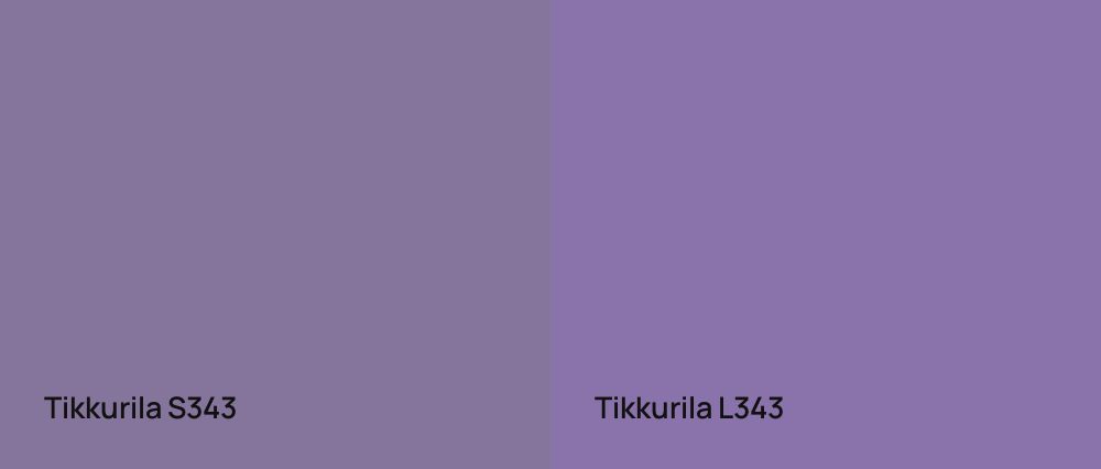 Tikkurila  S343 vs Tikkurila  L343