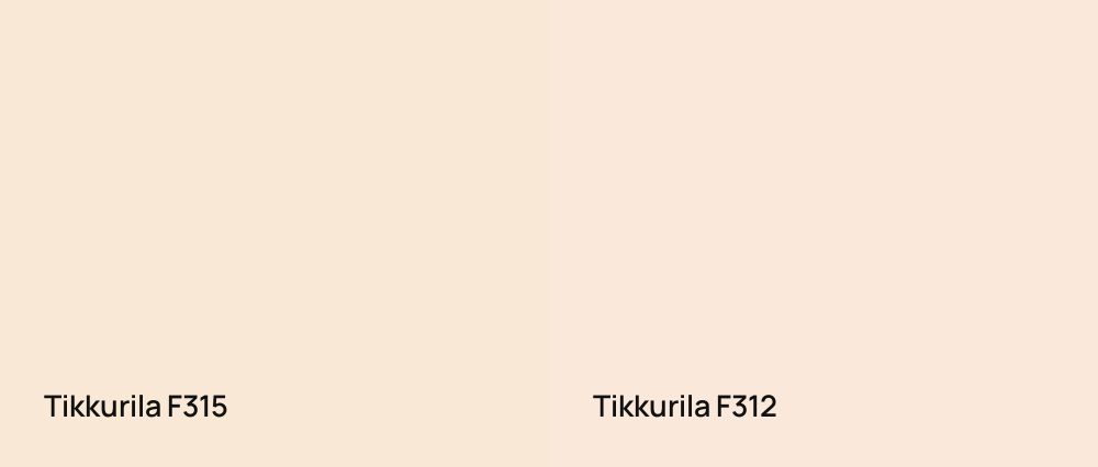 Tikkurila  F315 vs Tikkurila  F312