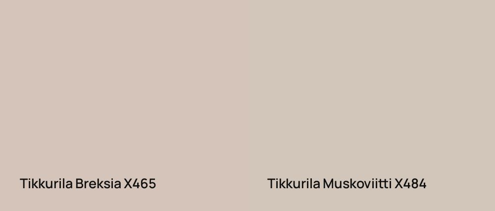 Tikkurila Breksia X465 vs Tikkurila Muskoviitti X484