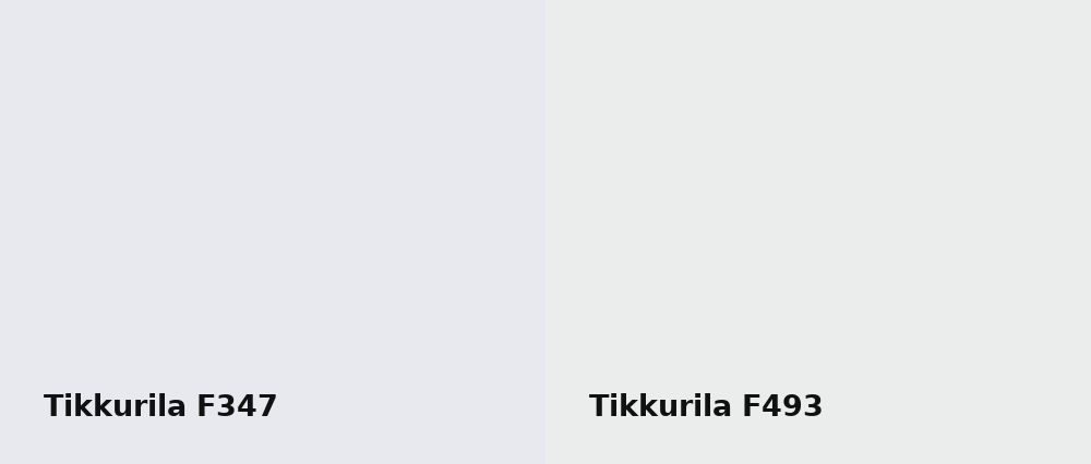 Tikkurila  F347 vs Tikkurila  F493