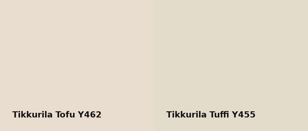 Tikkurila Tofu Y462 vs Tikkurila Tuffi Y455
