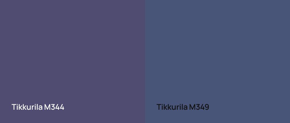Tikkurila  M344 vs Tikkurila  M349