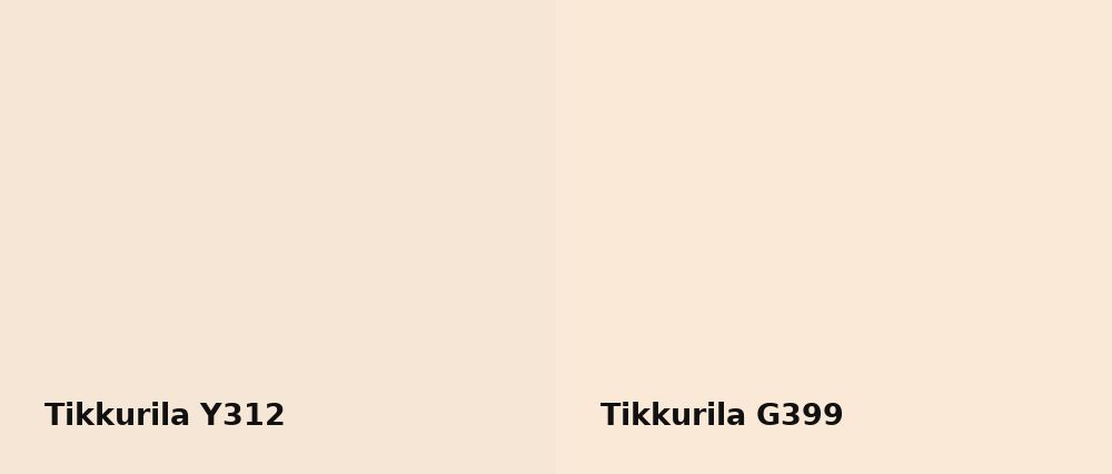 Tikkurila  Y312 vs Tikkurila  G399