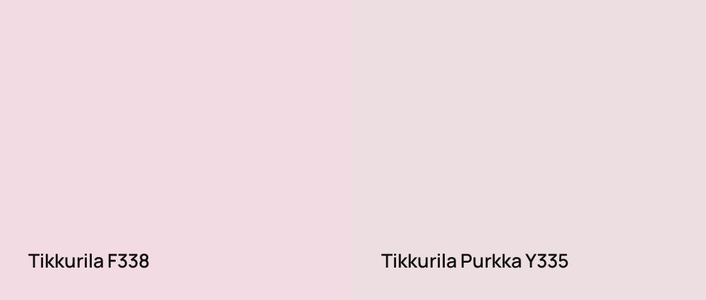 Tikkurila  F338 vs Tikkurila Purkka Y335