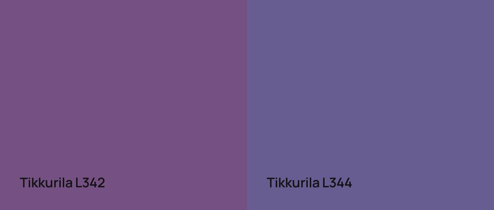 Tikkurila  L342 vs Tikkurila  L344