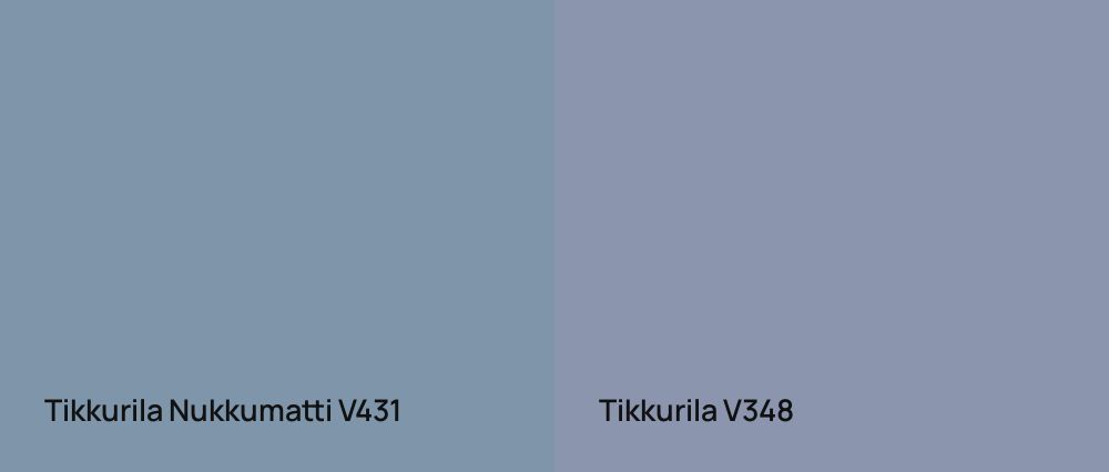 Tikkurila Nukkumatti V431 vs Tikkurila  V348
