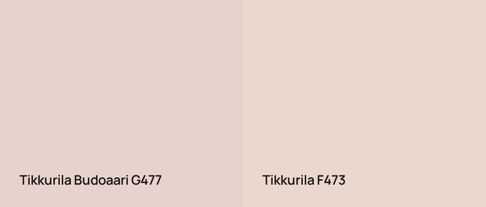 Tikkurila Budoaari G477 vs Tikkurila  F473