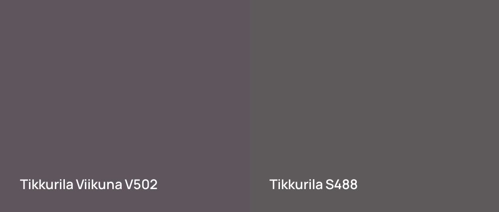 Tikkurila Viikuna V502 vs Tikkurila  S488
