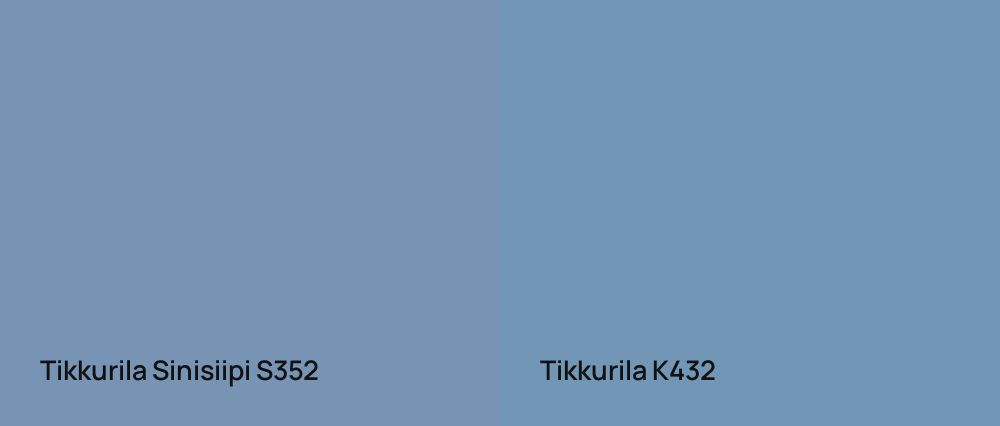 Tikkurila Sinisiipi S352 vs Tikkurila  K432