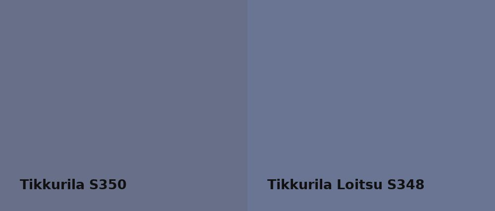 Tikkurila  S350 vs Tikkurila Loitsu S348