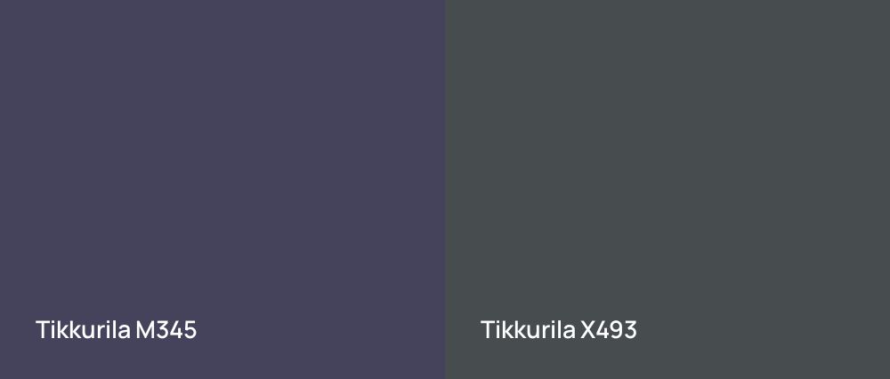 Tikkurila  M345 vs Tikkurila  X493