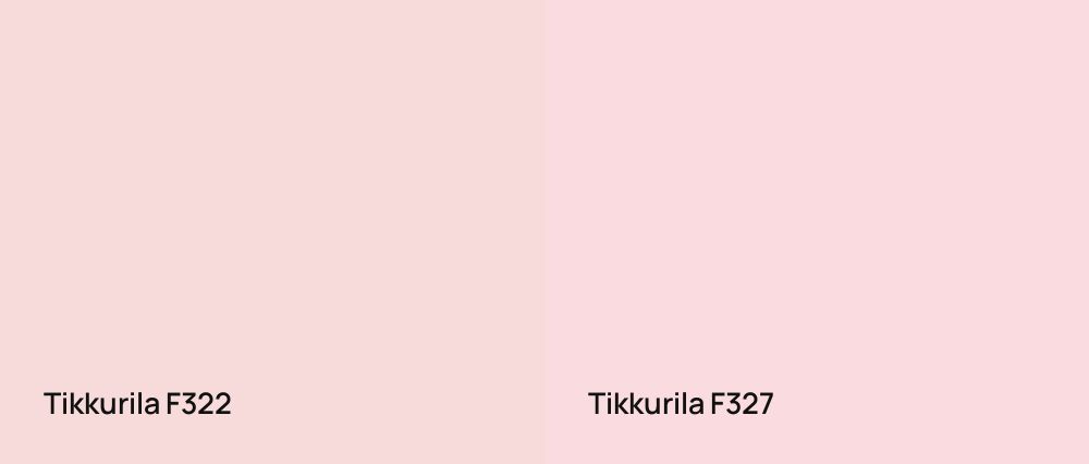Tikkurila  F322 vs Tikkurila  F327