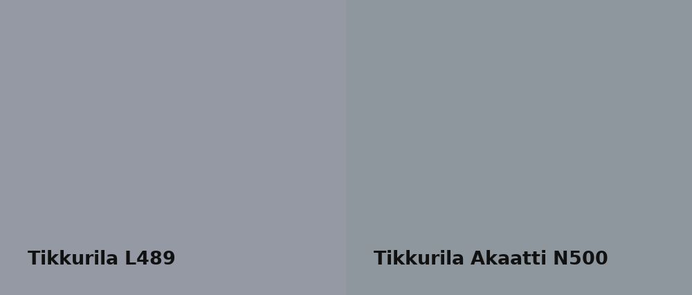 Tikkurila  L489 vs Tikkurila Akaatti N500