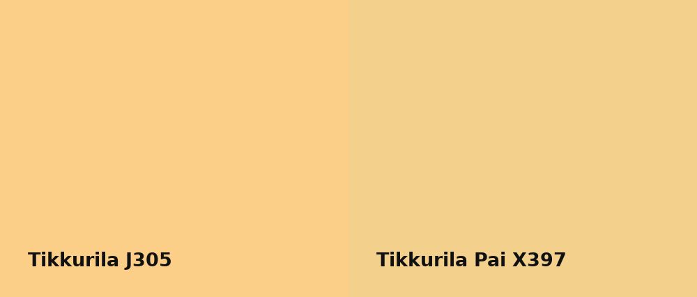 Tikkurila  J305 vs Tikkurila Pai X397