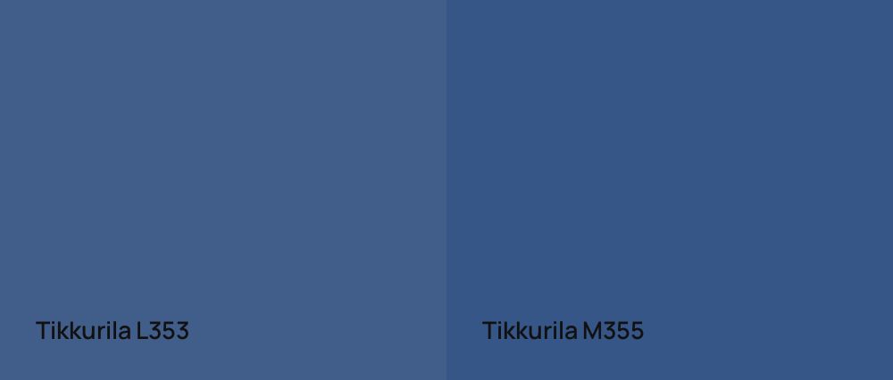 Tikkurila  L353 vs Tikkurila  M355