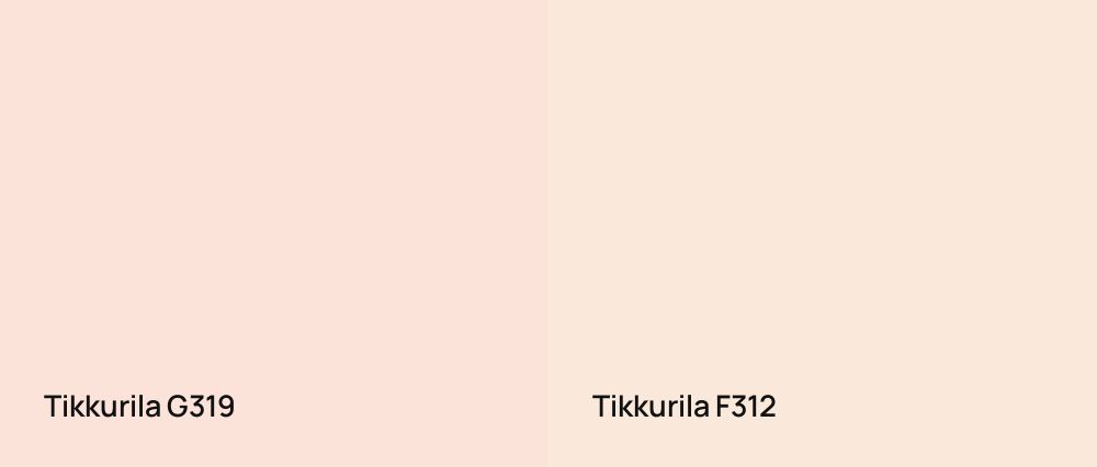 Tikkurila  G319 vs Tikkurila  F312
