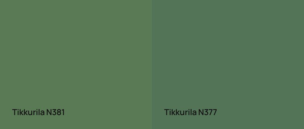 Tikkurila  N381 vs Tikkurila  N377