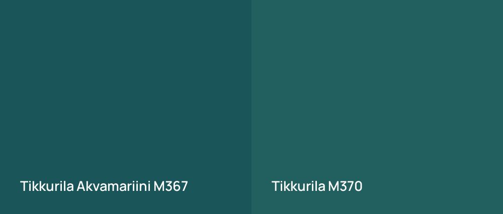 Tikkurila Akvamariini M367 vs Tikkurila  M370