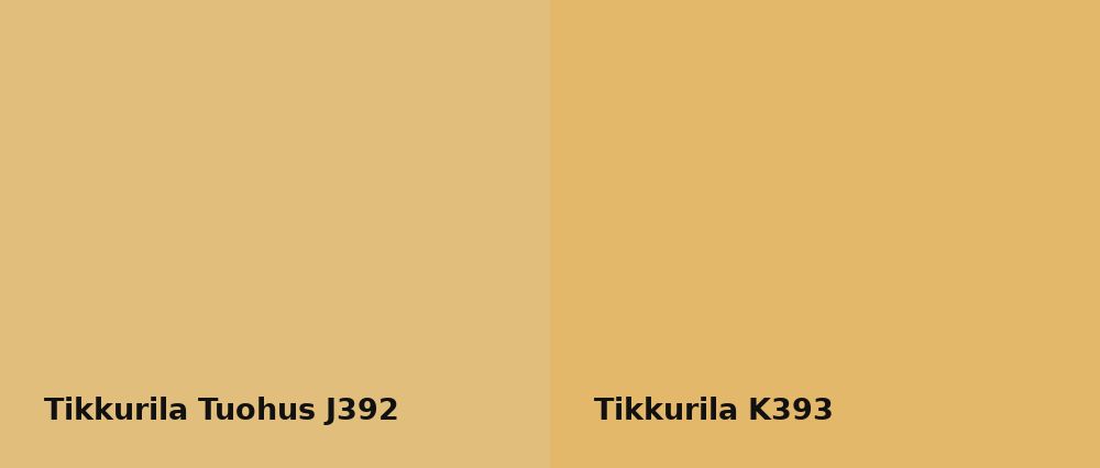 Tikkurila Tuohus J392 vs Tikkurila  K393