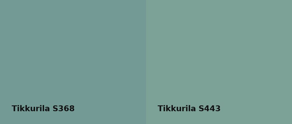 Tikkurila  S368 vs Tikkurila  S443