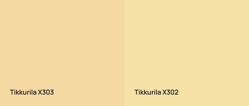 Tikkurila  X303 vs Tikkurila  X302