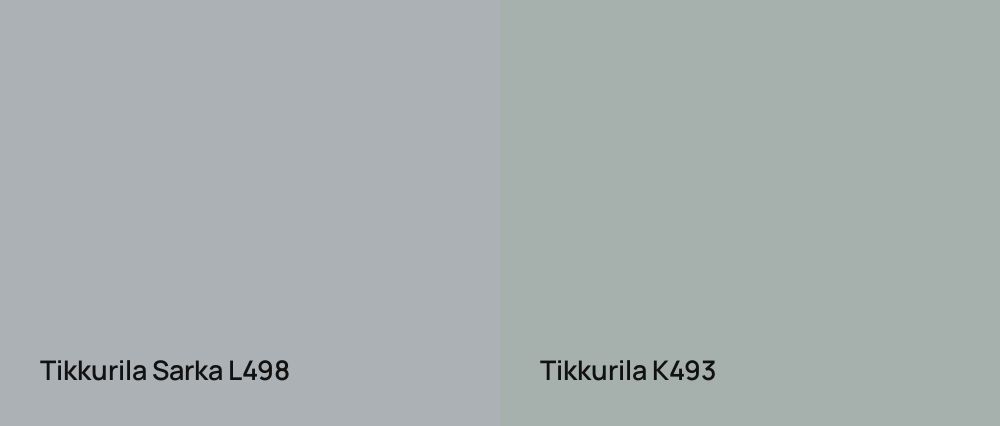 Tikkurila Sarka L498 vs Tikkurila  K493