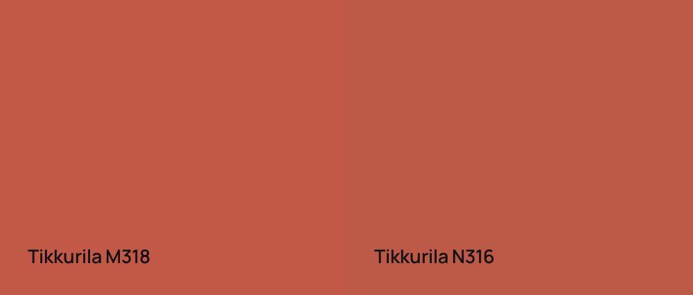 Tikkurila  M318 vs Tikkurila  N316