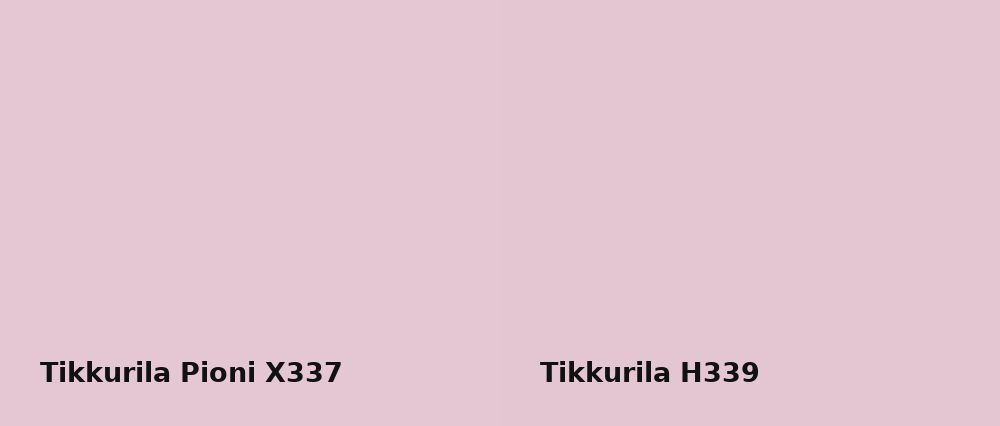 Tikkurila Pioni X337 vs Tikkurila  H339