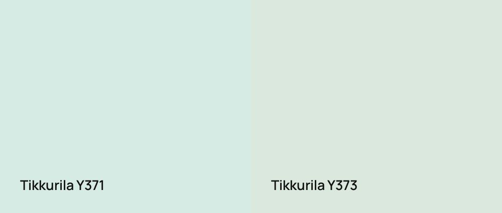 Tikkurila  Y371 vs Tikkurila  Y373