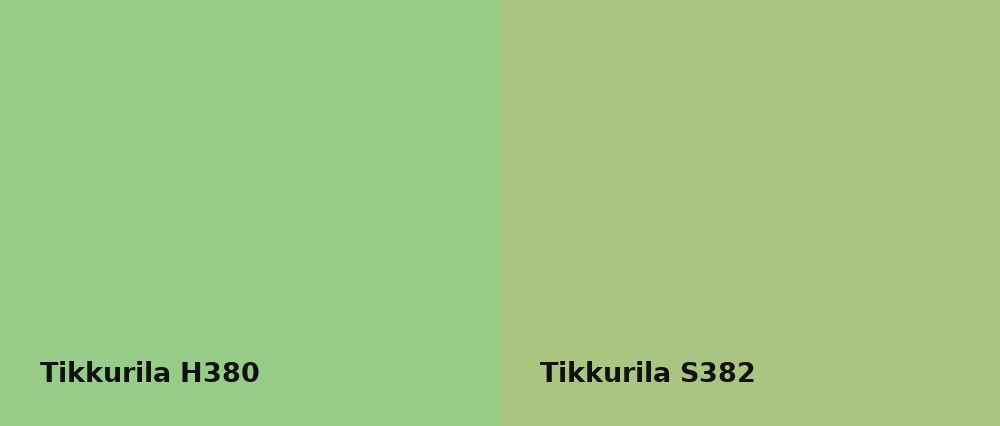 Tikkurila  H380 vs Tikkurila  S382
