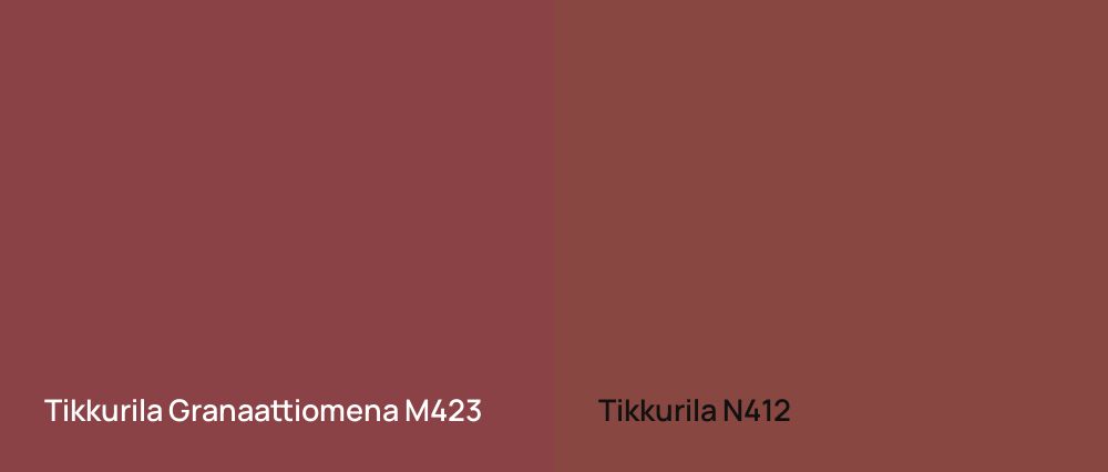 Tikkurila Granaattiomena M423 vs Tikkurila  N412