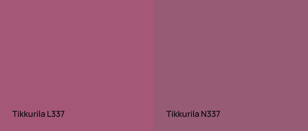 Tikkurila  L337 vs Tikkurila  N337