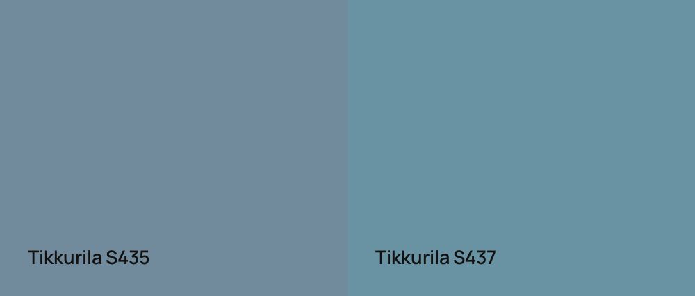 Tikkurila  S435 vs Tikkurila  S437