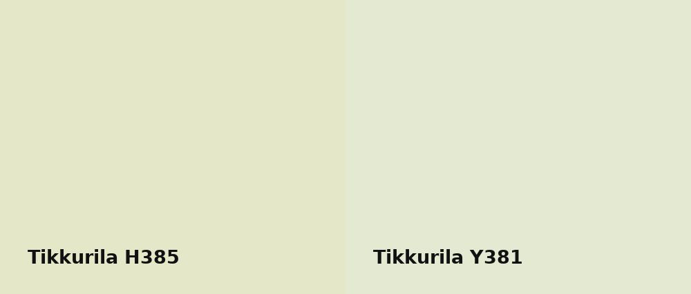 Tikkurila  H385 vs Tikkurila  Y381