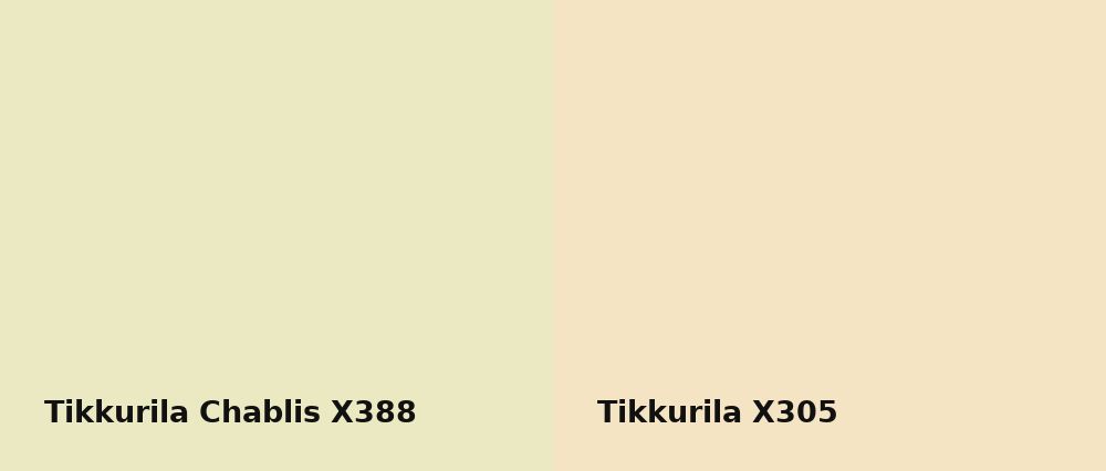 Tikkurila Chablis X388 vs Tikkurila  X305