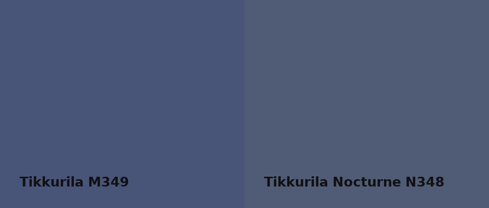 Tikkurila  M349 vs Tikkurila Nocturne N348