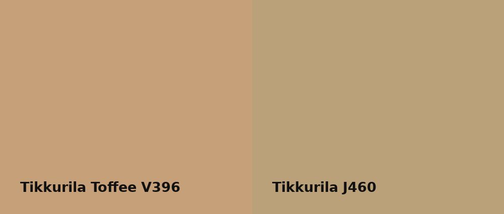 Tikkurila Toffee V396 vs Tikkurila  J460