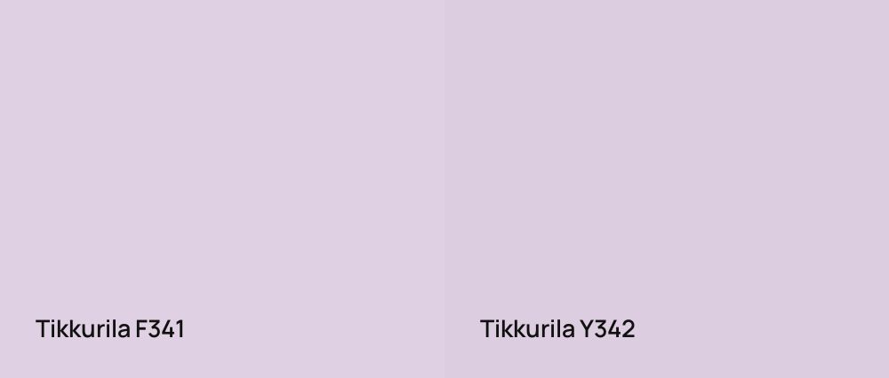 Tikkurila  F341 vs Tikkurila  Y342