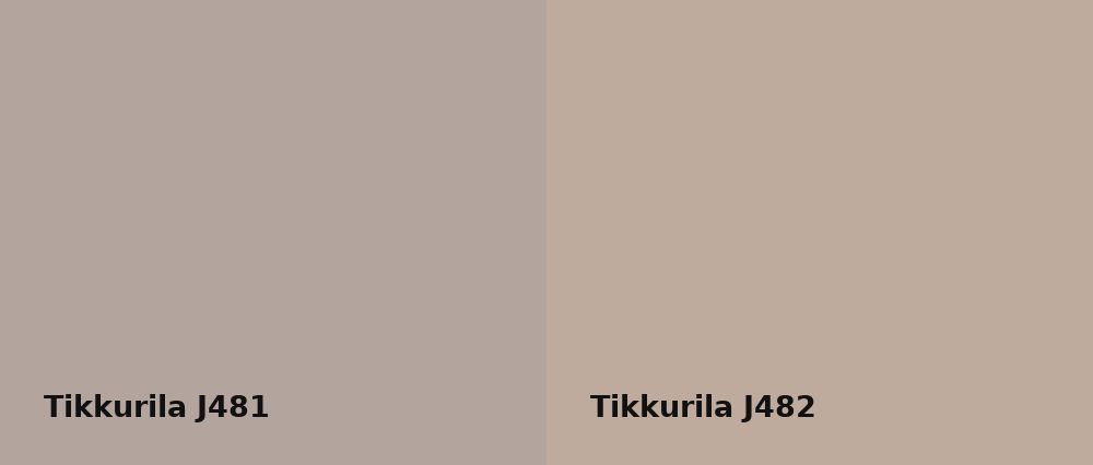 Tikkurila  J481 vs Tikkurila  J482