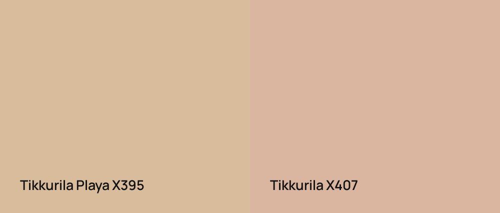 Tikkurila Playa X395 vs Tikkurila  X407