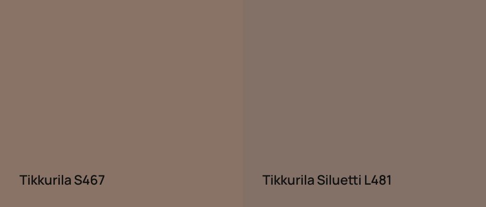 Tikkurila  S467 vs Tikkurila Siluetti L481