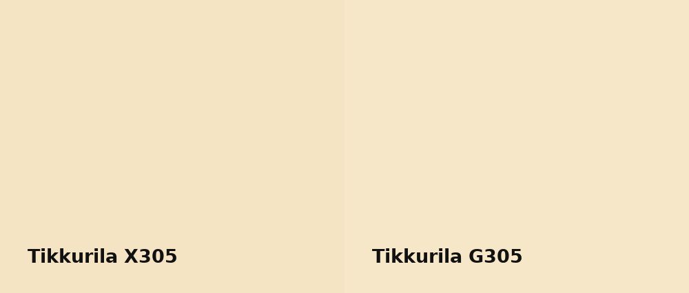 Tikkurila  X305 vs Tikkurila  G305
