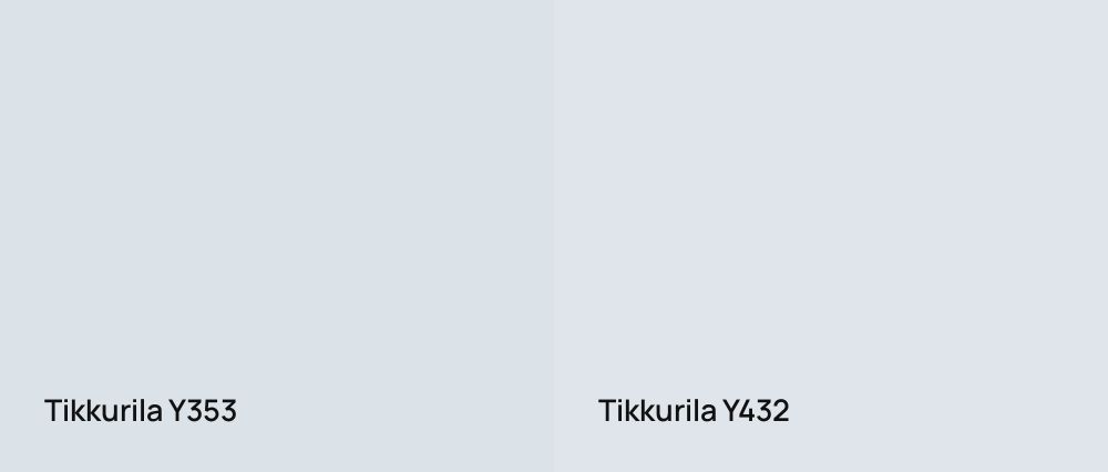 Tikkurila  Y353 vs Tikkurila  Y432