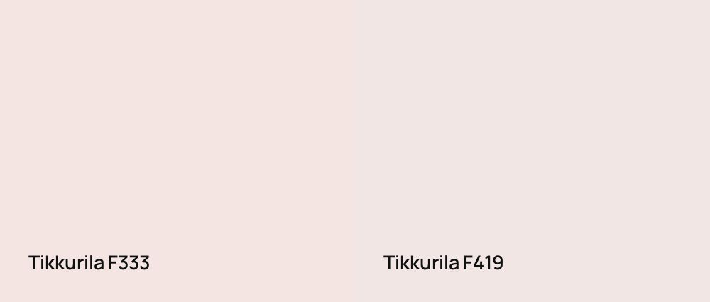 Tikkurila  F333 vs Tikkurila  F419